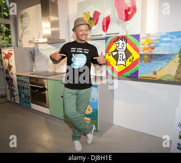 Ross Antony launches charity art project 'Kunst macht satt' at Otto-Studios. Hamburg, Germany - 04.07.2012 Stock Photo