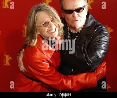 Diane Keaton and Jack Nicholson at the photocall of 'Something's Gotta Give' during the Berlinale 2004. Stock Photo