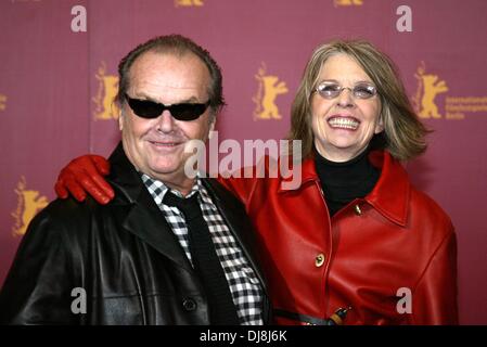 Diane Keaton and Jack Nicholson at the photocall of 'Something's Gotta Give' during the Berlinale 2004. Stock Photo