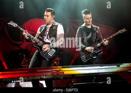 Assago Milan Italy. 23th November 2013. The American rock band AVENGED SEVENFOLD performs live at Mediolanum Forum Credit:  Rodolfo Sassano/Alamy Live News Stock Photo