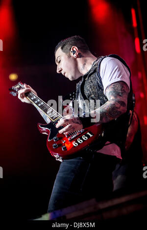 Assago Milan Italy. 23th November 2013. The American rock band AVENGED SEVENFOLD performs live at Mediolanum Forum Credit:  Rodolfo Sassano/Alamy Live News Stock Photo