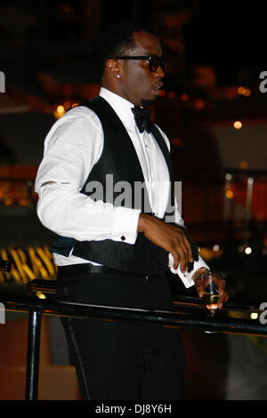 P Diddy aka Sean Combs celebrating a party at P Diddy's yacht at Cannes' port during the 65th Cannes Film Festival. Cannes, France - 22.05.2012 Stock Photo