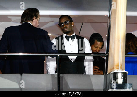 P Diddy aka Sean Combs celebrating a party at P Diddy's yacht at Cannes' port during the 65th Cannes Film Festival. Cannes, France - 22.05.2012 Stock Photo