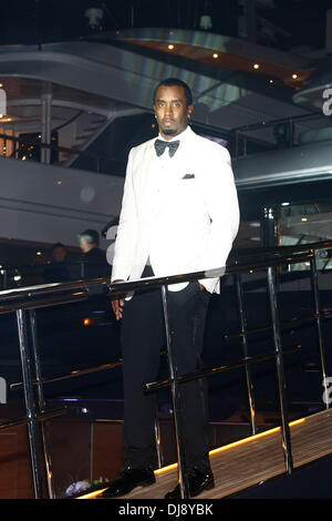 P Diddy aka Sean Combs celebrating a party at P Diddy's yacht at Cannes' port during the 65th Cannes Film Festival. Cannes, France - 22.05.2012 Stock Photo