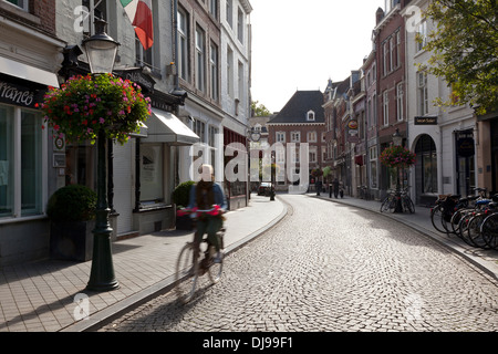 Shopping street in Maastricht, Netherlands Stock Photo