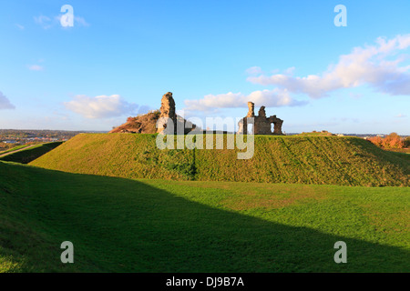 The ruins of Sandal Castle, Sandal Magna, Wakefield, West Yorkshire, England, UK. Stock Photo