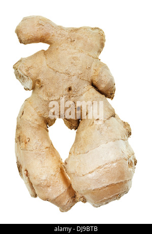 one ginger root isolated on white background Stock Photo