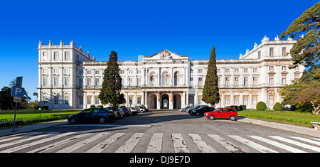 Ajuda National Palace, Lisbon, Portugal. 19th century neoclassical Royal palace. Stock Photo