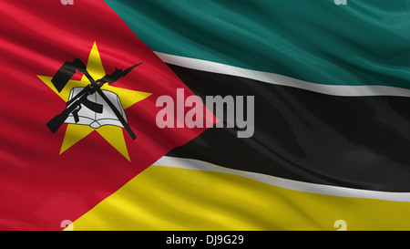 Flag of Mozambique Stock Photo