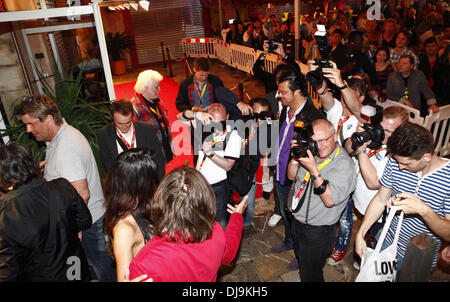 Juergen Drews, Micaela Schaefer at the opening of Mega Park/ Mega Arena on Majorca Island. Majorca, Spain - 06.05.2012 Stock Photo