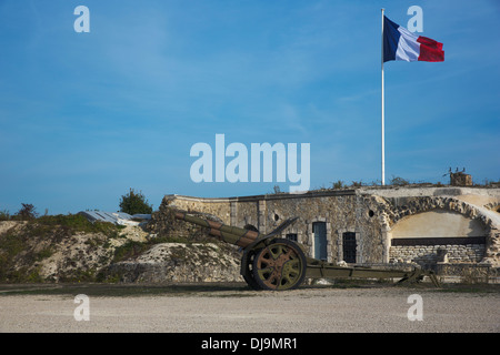 Cannon in front of Fort de la Pompelle Stock Photo
