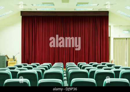 Seats in empty auditorium Stock Photo