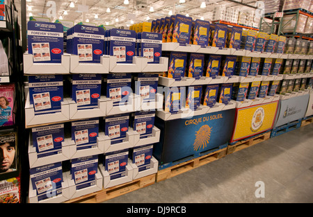 COSTCO  warehouse club fully stocked with merchandise sold in bulk at newly opened store in Cedar Park, Texas Stock Photo