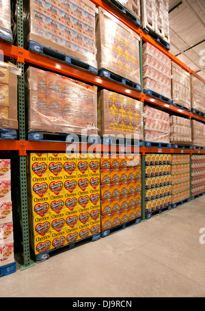 COSTCO  warehouse club fully stocked with merchandise sold in bulk at newly opened store in Cedar Park, Texas Stock Photo