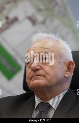 Gdynia, Poland 25th, November 2013 Former Polish PM Leszek Miller and eurodeputy Boguslaw Liberadzki visits Gdynia - Kosakowo airport building place. Credit:  Michal Fludra/Alamy Live News Stock Photo