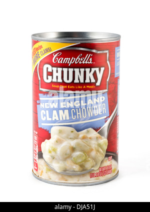 Can of Campbell's Chunky New England Clam Chowder, USA Stock Photo