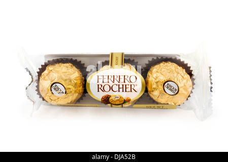 Small pack of Ferrero Rocher chocolates, USA Stock Photo
