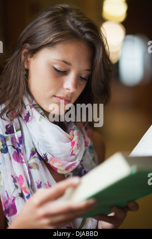 close up of student reading book at school Stock Photo - Alamy