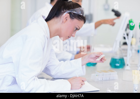 Researchers working on experiments in the laboratory Stock Photo