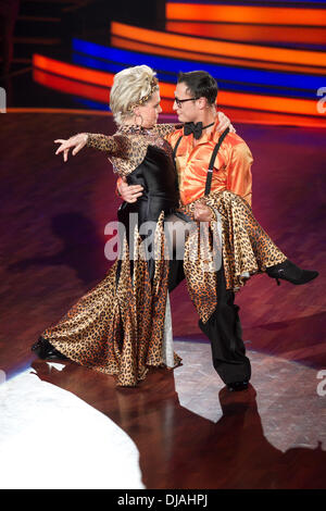 Gitte Haenning; Gennady Bondarenk at the RTL TV show 'Let's Dance' at MMC Coloneum studios. Cologne, Germany - 21.03.2012 Stock Photo