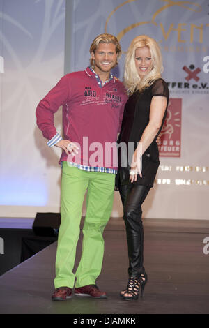 Paul Janke, Anna Heesch at charity fashion show 'Event Prominent' at Hotel Grand Elysée. Hamburg, Germany - 25.03.2012 Stock Photo