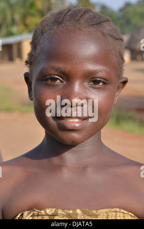 Portrait of a girl in Waiima, Kono District, Sierra Leone Stock Photo