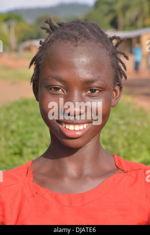 Portrait of a girl in Waiima, Kono District, Sierra Leone Stock Photo