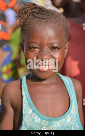 Portrait of a girl in Waiima, Kono District, Sierra Leone Stock Photo