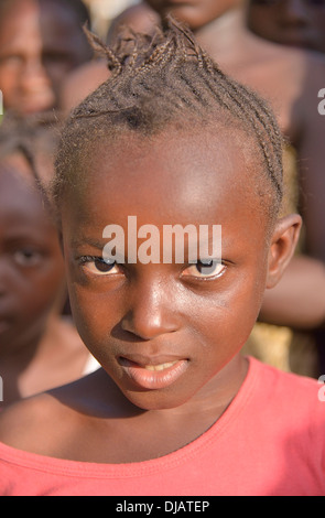 Portrait of a girl in Waiima, Kono District, Sierra Leone Stock Photo