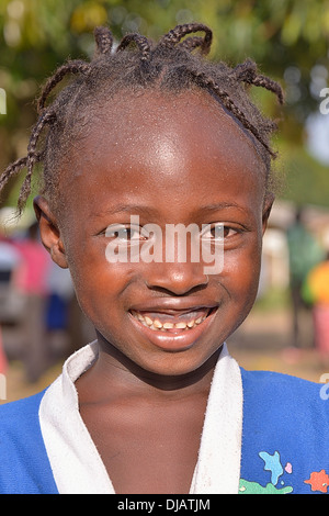 Portrait of a girl in Waiima, Kono District, Sierra Leone Stock Photo