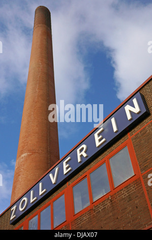 Chimney of the Kokerei Zollverein coking plant, UNESCO World Heritage Site, Essen, North Rhine-Westphalia, Germany Stock Photo