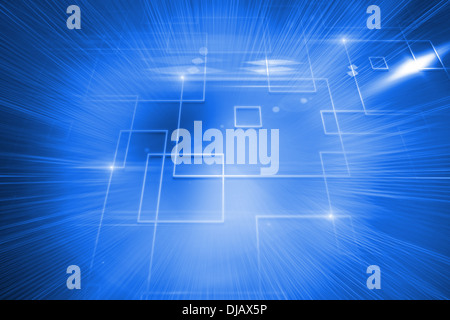 Glowing background with squares Stock Photo
