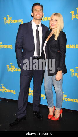 Cheyenne Jackson and Ari Graynor Meet and greet with the cast of the Broadway comedy ‘The Performers’ held at the Hard Rock Cafe New York City, USA – 25.09.12 Stock Photo