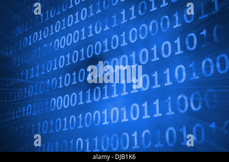 Shiny futuristic binary code Stock Photo