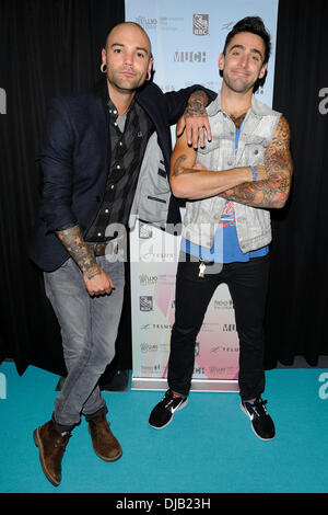 Dave Rosin and Jacob Hoggard 'WE Day' held at Air Canada Centre. Toronto, Canada - 28.09.12 Stock Photo