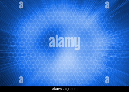 Background with blue hexagons Stock Photo