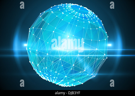 Glowing sphere on black background Stock Photo