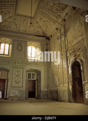 Ancient hallway in antique palace Stock Photo