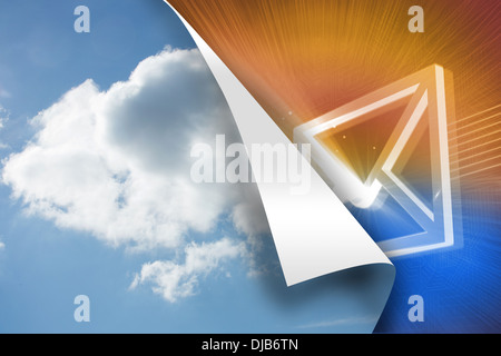 Sky background over bright envelope background Stock Photo
