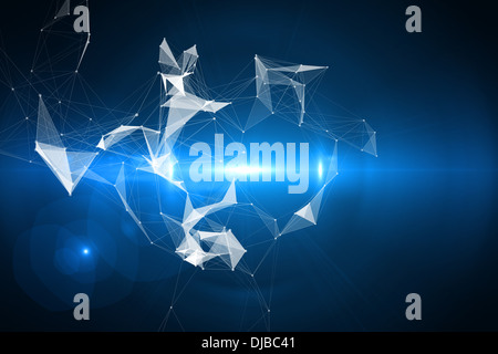 Glowing technological background Stock Photo