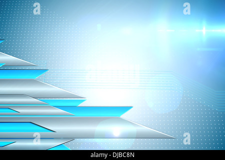 Arrows on technical background Stock Photo
