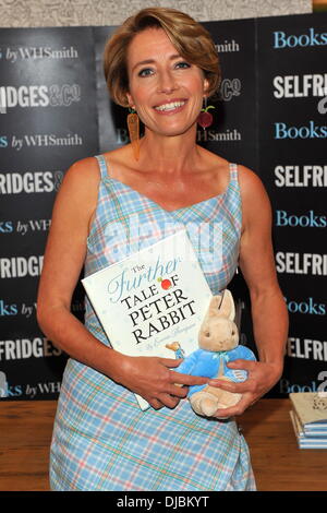 Emma Thompson 'The Further Tale of Peter Rabbit' book signing held at Selfridges London, England - 06.09.12 Stock Photo