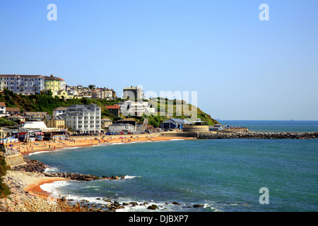 A view from the coastal path of Ventnor seafront, Isle of Wight. Stock Photo
