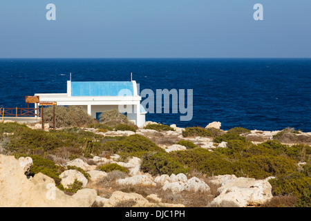 Tiny chapel of Ayii Anargyri, Cape Grecko, Cyprus Stock Photo