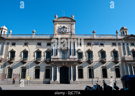 Delegacion del Gobierno Building on Avd Marques De L'argentera, Barcelona, Spain Stock Photo