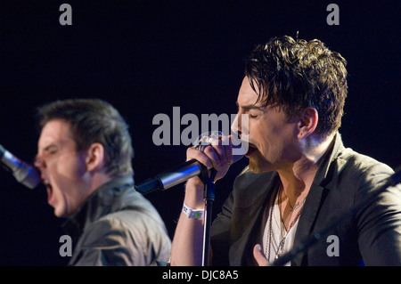 Ian Watkins - lead singer with the Welsh rock band - Lostprophets. Editorial use only Stock Photo