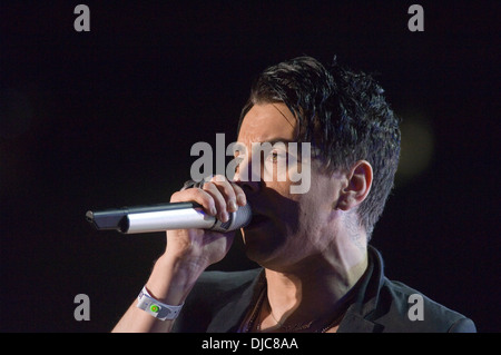 Ian Watkins - lead singer with the Welsh rock band - Lostprophets. Editorial use only Stock Photo