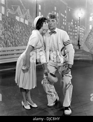 Debbie Reynolds and Carleton Carpenter on-set of the Film, Three Little Words, 1950 Stock Photo
