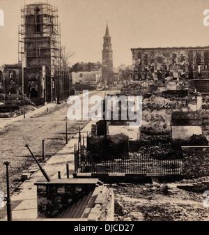 View on Meeting Street Charleston, South Carolina, 1865 Stock Photo