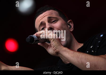 Steps performing at Newmarket Racecourse Stock Photo